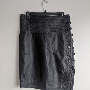 Ann Demeulemeester Leather Midi Skirt
